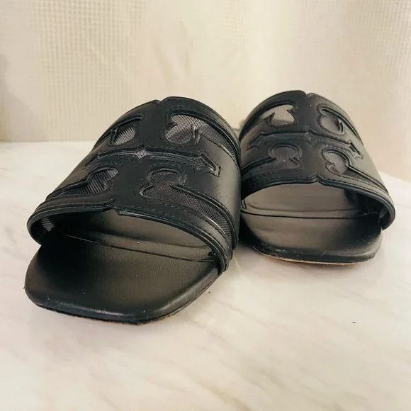 Tory Burch Stitched Logo 30MM Slide, Sz 7.5 - Picture 3 of 10